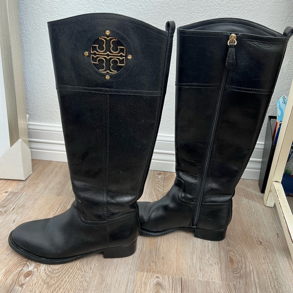 Tory Burch Kiernan 35MM Riding Boot Black Size 6